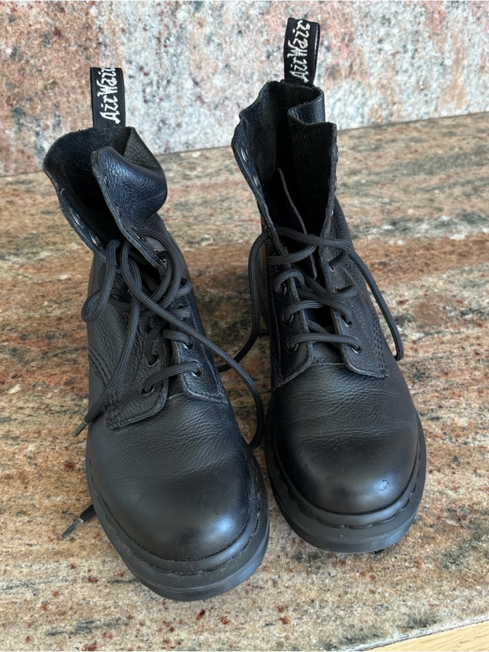 Dr. Martens Black Leather Lace-Up Combat Boots